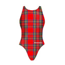 Costume intero bambina da allenamento PINUP 527P - Tartan, vista frontale