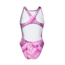 Costume intero bambina da allenamento PINUP 525P - Teschio Lana, vista posteriore