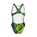 Costume intero bambina da allenamento PINUP 519P - Acid, vista posteriore