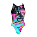 Costume intero bambina da allenamento PINUP 523P - Astrosurf, vista frontale