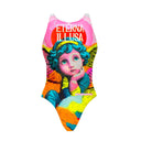 Costume intero bambina da allenamento PINUP 521P - Illusa, vista frontale