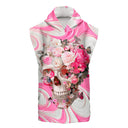 Poncho in microfibra 44PO - Teschio Rosa — telo in microfibra, BONESWIMMER Made in Italy