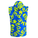 Poncho in microfibra 50POF - Turchese Logo Giallo vista 2 — telo in microfibra, BONESWIMMER Made in Italy