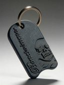 Portachiavi BONESWIMMER 3D - Tavoletta Nero vista 3 — portachiavi, BONESWIMMER Made in Italy