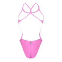 Costume intero donna da mare Milano - Rosa Chiaro, vista posteriore