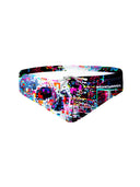Slip da nuoto uomo da allenamento H2OTTO 428H - Glitch vista 2 — costume da nuoto uomo, BONESWIMMER Made in Italy