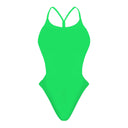 Costume intero donna da mare Milano - Verde Menta, vista frontale