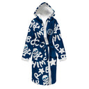 Accappatoio Bimbo - 25AC Navy Logo Bianco — telo in microfibra, BONESWIMMER Made in Italy
