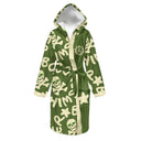 Accappatoio Bimbo - 27AC Verde Mil Logo Naturale — telo in microfibra, BONESWIMMER Made in Italy