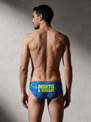Slip da nuoto uomo da allenamento H2OTTO 415HF - Galla: vista posteriore indossato