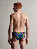 Slip da nuoto uomo da allenamento H2OTTO 396HF - Margô: vista posteriore indossato