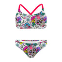 Bikini bambina da mare Waikiki L026WAF - Teschi Messico, vista frontale
