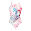 Costume intero donna da allenamento IBIZA 167I - Roses, vista frontale