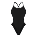 Costume intero donna da mare Alte - Total Black, vista frontale