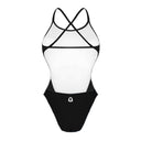 Costume intero donna da mare Alte - Total Black, vista posteriore