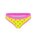 Slip bikini donna da mare Big Sur L024BIF - Big Sur Giallo Stelle Fucsia Fluo, vista frontale
