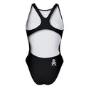 Costume intero bambina da allenamento PINUP 237P - Total Black, vista posteriore
