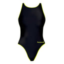Costume intero bambina da allenamento PINUP 259PF - Outline Giallo Fluo, vista frontale