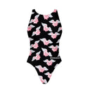Costume intero bambina da allenamento PINUP 404P - Porky'S, vista frontale