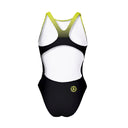 Costume intero bambina da allenamento PINUP 441PF - Nero Giallo, vista posteriore