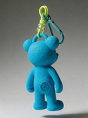 Teddy Psycho Charm - Azzurro + Giallo vista 2 — portachiavi, BONESWIMMER Made in Italy