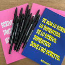 Penna Bic - Logo BONESWIMMER Bianco — accessorio nuoto, BONESWIMMER Made in Italy