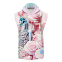 Poncho in microfibra 40PO - Roses — telo in microfibra, BONESWIMMER Made in Italy