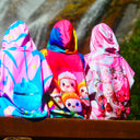 Poncho in microfibra 44PO - Teschio Rosa vista 4 — telo in microfibra, BONESWIMMER Made in Italy