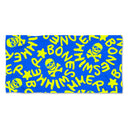 Telo grande in microfibra 365TF - Turchese Logo Giallo — telo in microfibra, BONESWIMMER Made in Italy
