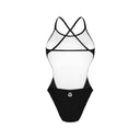 Costume intero bambina da mare Alte - Total Black, vista posteriore